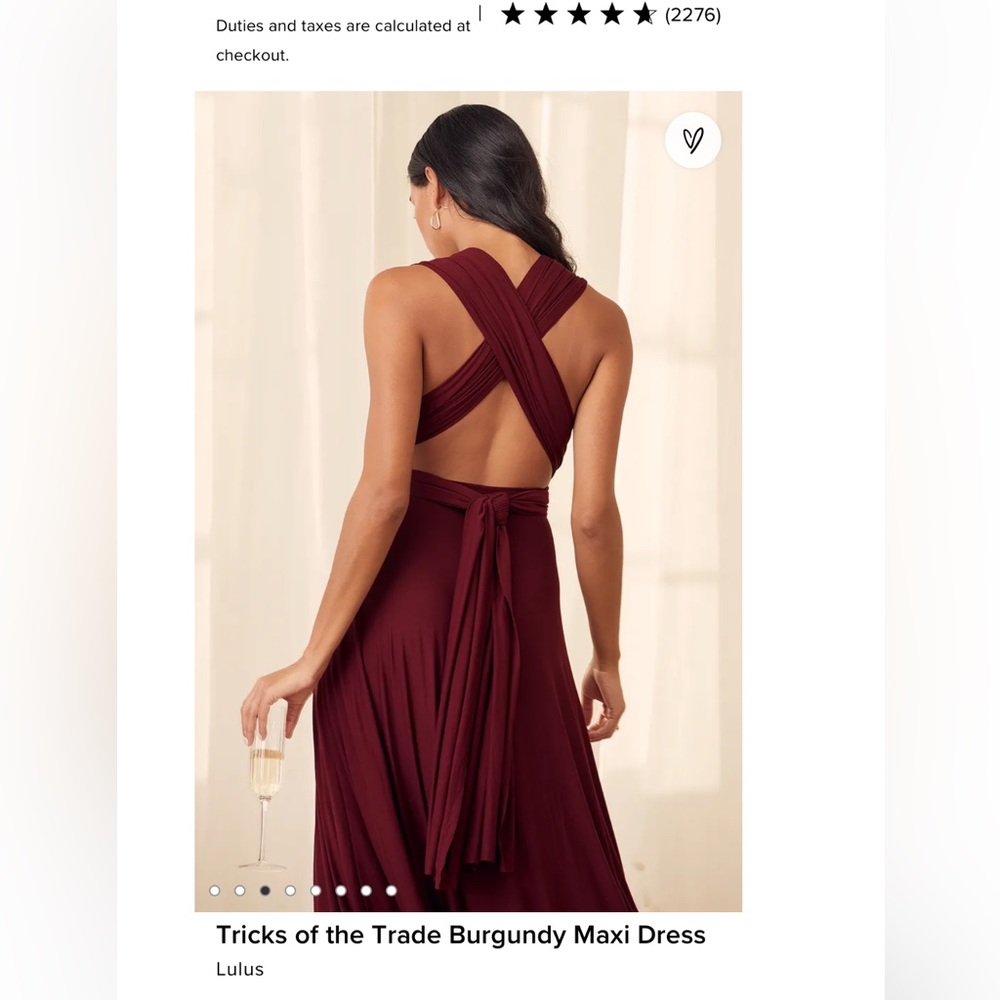 Lulu’s Burgundy Tricks Of The Trade Convertible Maxi Dress